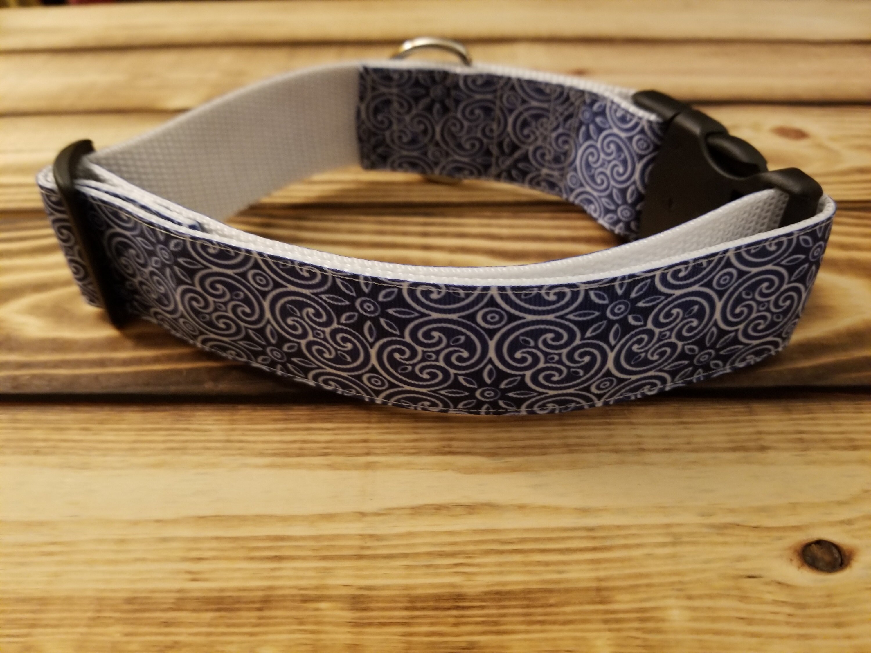 1426 Ribbon Dog Collar 1.5 width, Pet Collar, Fabric Collar, Pet