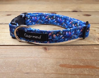 11"-22" Dog Collar 1" Width, Pet Collar, Medium, Small, Large, Crystals, Rocks