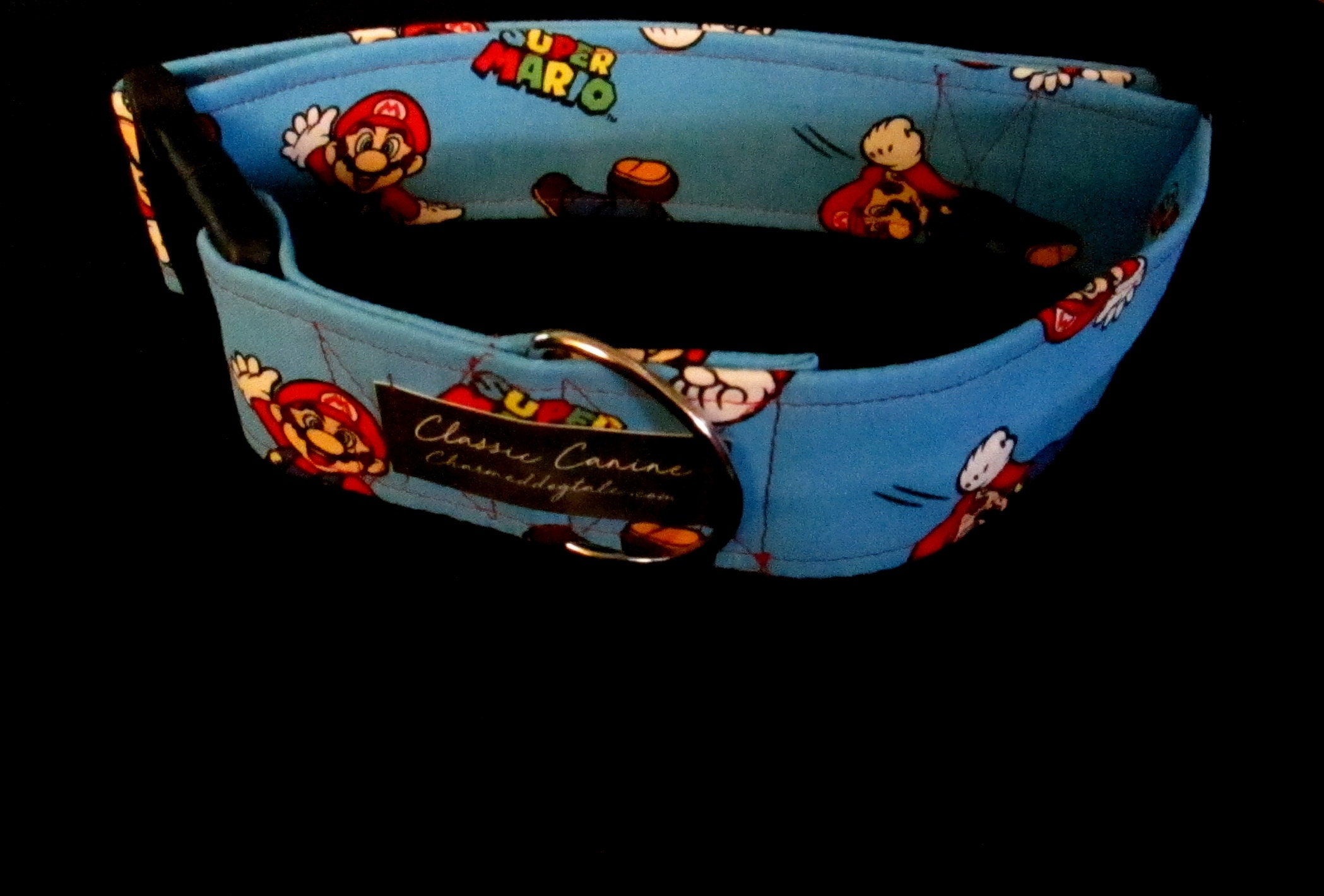 1530 Super Mario Classic Canine Dog Collar 2 width, Fun Pet Collar