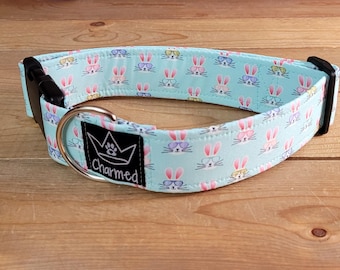 13"-26" Easter Dog Collar 1.5" Width, Pet Collar, Medium, Large Collar, XL, Easter, Spring Collar, Holiday Dog Collar, Side Release Buckle