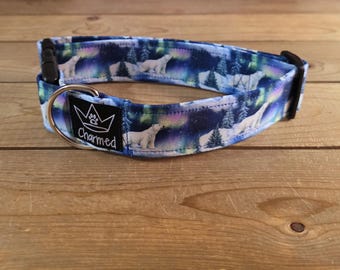 13"-26" Winter Dog Collar 1.5" Width, Pet Collar, Small, Medium, XL, Large Dog Collar, Winter Dog, Seasonal Buckle Collar, Snowflake