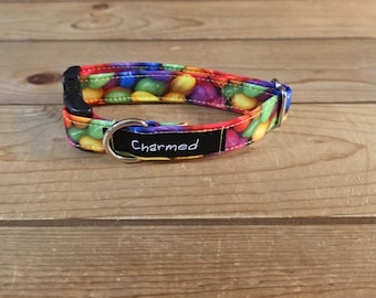 8"-16" Easter Dog Collar 3/4" Width, Pet Collar, Medium, Small Dog Collar, Holiday Collar, Easter, Bunny, Jelly Beans