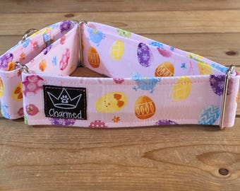 14"-27" Easter Martingale Collar 2" Width, Pet Collar, Medium, Large Dog Collar, XL, Holiday Collar, Easter, Bunny, Jelly Beans