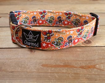 13"-26" Dog Collar 1.5" Width, Pet Collar, Medium, Small, Large, XL, Cartoon Dog Collar, Summer, Fraggle Rock, Movie Dog Collar