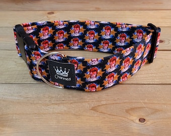 14"-27" Dog Collar 2" Width, Pet Collar, XL, Large, Medium, Pet Supplies, Bowie Dog Collar, David Bowie, Music Collar