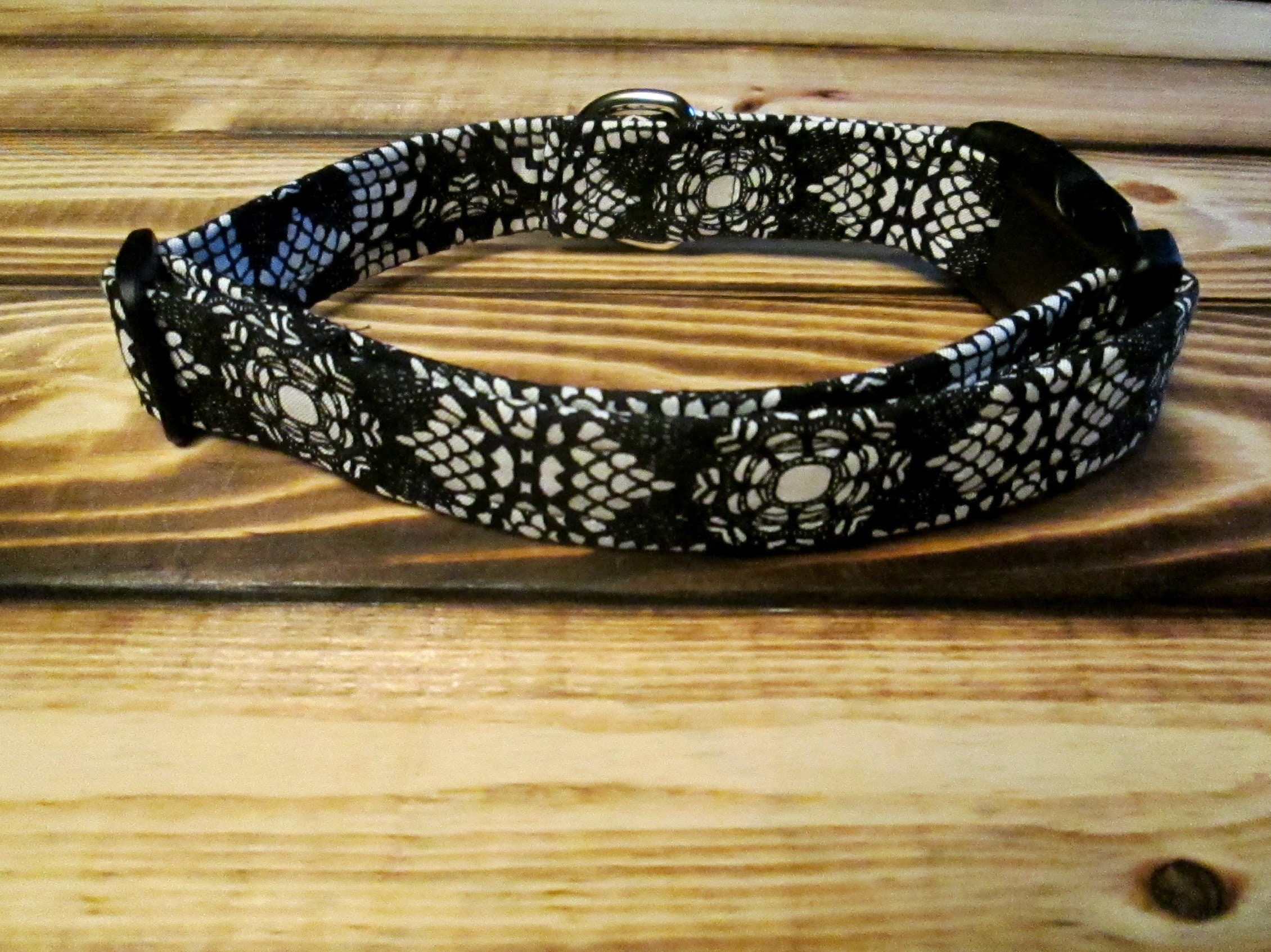 1325 Lace Dog Collar 1 Width, Pet Accessory, Fabric Collar, Pet Collar
