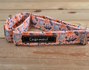 11"-21" Halloween Martingale Collar 1" Width, Pet Collar, Small, Medium, Large, Halloween, Holiday Martingale, Tricky or Treat, Spooky Dog