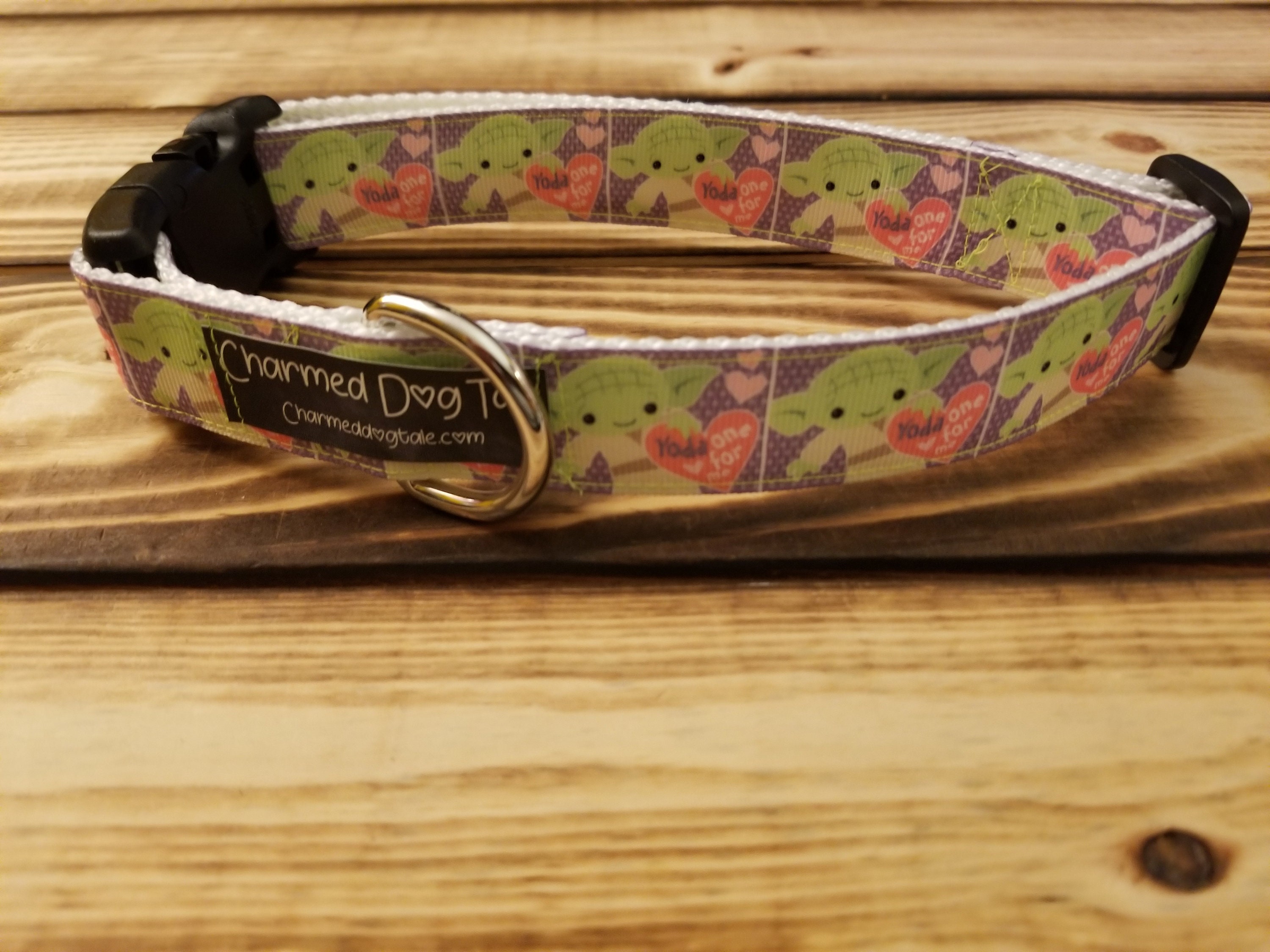 1224 Ribbon Dog Collar 1 width, Pet Collar, Fabric Collar, Pet Accessory, Handmade, Colorful