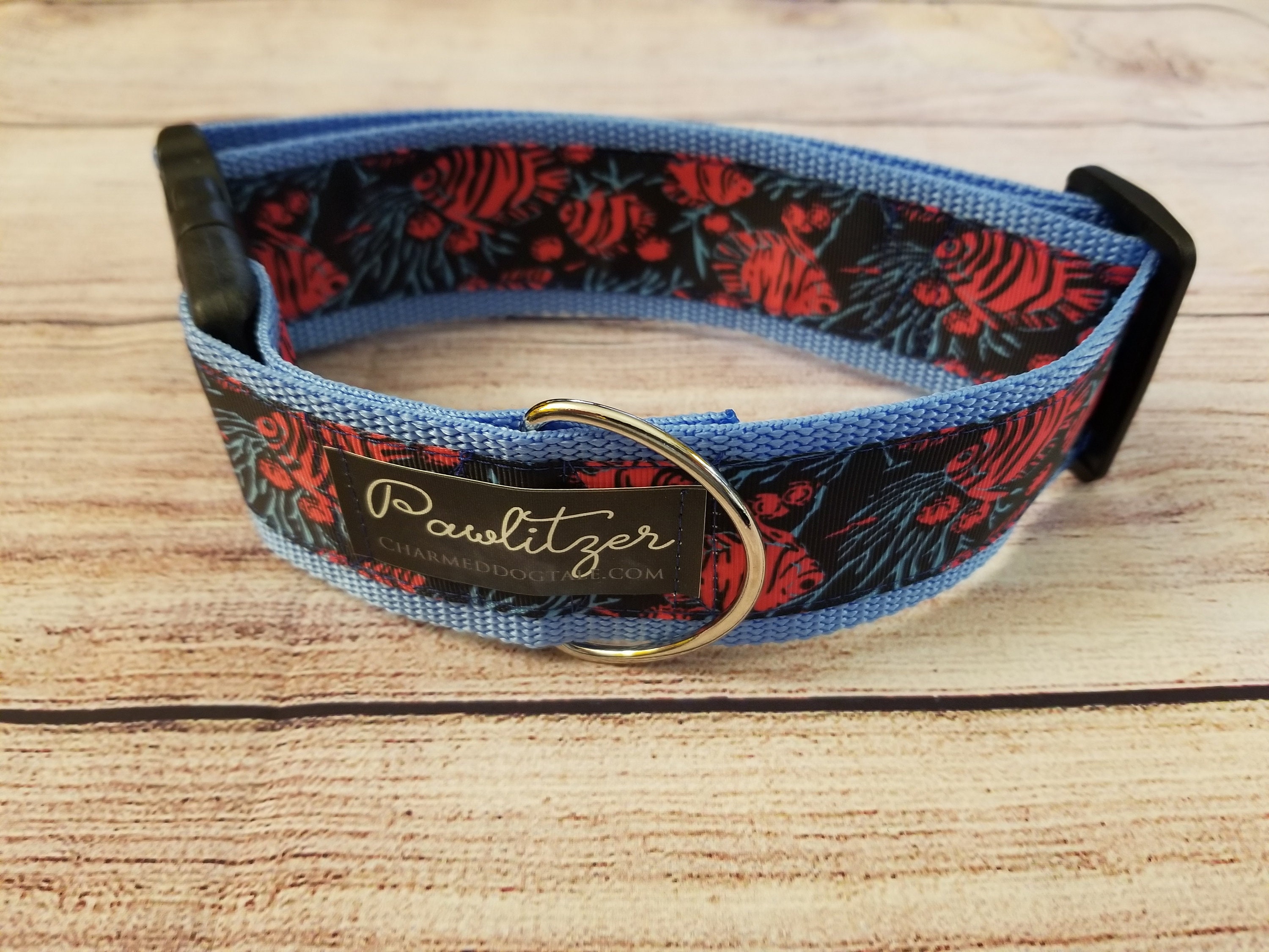 1426 Pawlitzer Ribbon Dog Collar 2 Width, Ribbon Collar, Pet Collar
