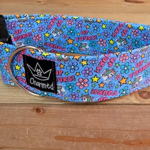 14"-28" Swear Dog Collar 2" Width, Pet Collar, Medium, Large, XL, Swear Dog Collar, Naughty Collar, Up Yours