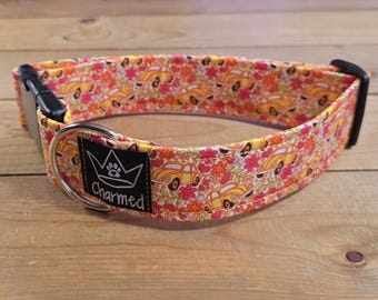 13"-26" Dog Collar 1.5" Width, Pet Collar, Medium, Large, XL, Fun Dog Collar, Buckle Collar, Car Dog Collar, Punch Buggy, Floral Dog Collar