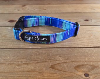 11"-22" Spectrum Dog Collar 1" Width, Pet Wear, Small, Medium, Large Dog Collar, Colorful, Fun, Vibrant, Spectrum Collar