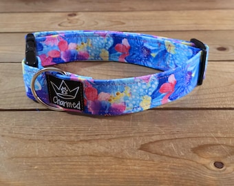 13"-26" Dog Collar 1.5" Width, Pet Collar, Medium, Large, Big Dog Collar, Floral Collar, Flowers, Spring Collar, Daisy Dog, Girly