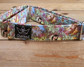 14"-26" Martingale Collar 1.5" Width, Throwback Collar, Medium, Large, XL, Princess Collar, Cartoon Martingale Collar, Pink Princess