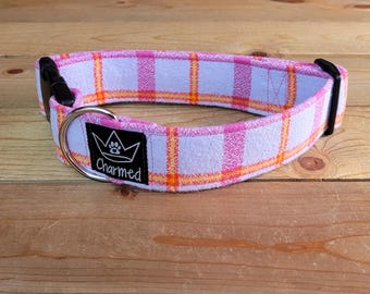13"-26" Fido's Flannel Dog Collar 1.5" Width, Pet Collar, Small, Medium, Large, XL, Dog Collar, Mammoth Flannel, Warm Collar, Plaid