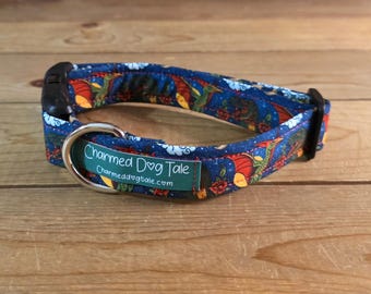 11"-21" Dog Collar 1" Width, Pet Collar, Medium, Large, XL, Fun Dog Collar, Dinosaur Dog Collar, Boy Collar, Buckle Collar, Dinosaurs