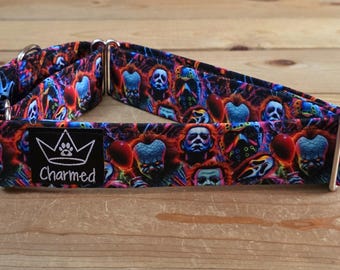 14"-27" Halloween Martingale Collar 1.5" Width, Small, Medium, Large, XL, Halloween, Holiday Martingale, Tricky or Treat, Spooky Dog