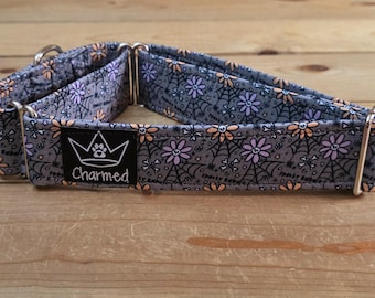 14"-27" Halloween Martingale Collar 1.5" Width, Small, Medium, Large, XL, Halloween, Holiday Martingale, Tricky or Treat, Spooky Dog