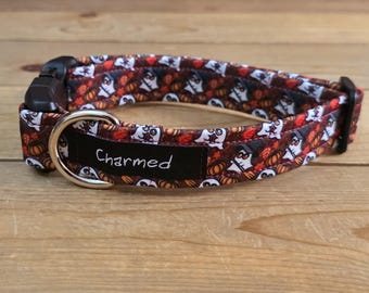 11"-22" Fall Dog Collar 1" Width, Pet Collar, Small, Medium, Large Dog Collar, Autumn Collar, Leaves, Seasonal Collar, Buckle Collar