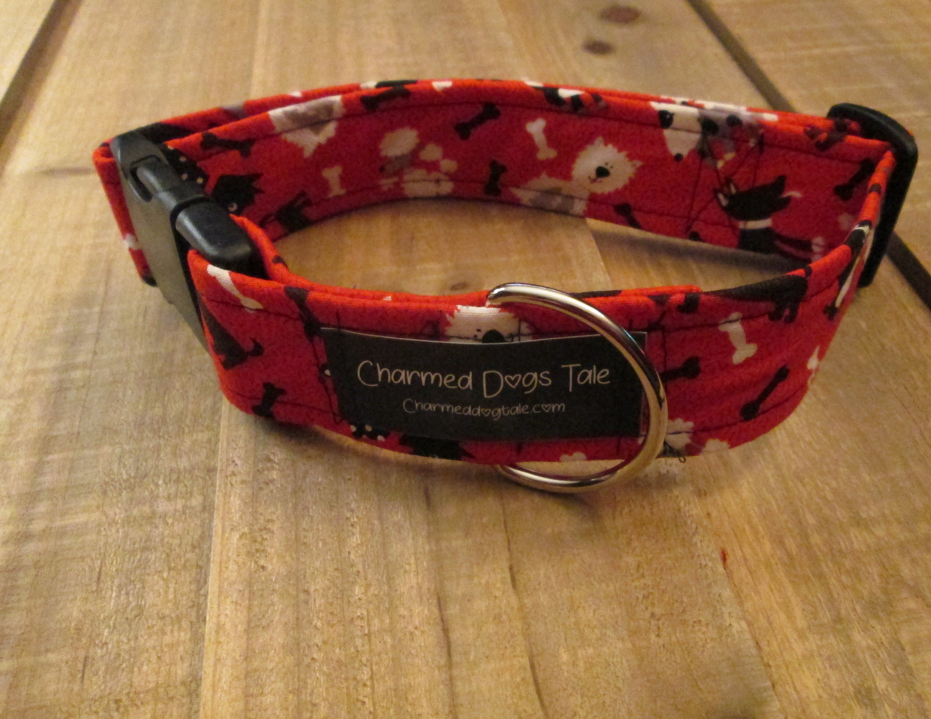 1425 Dapper Dogs Pet Collar 1.5 Width, Fun Dog Collar, Fabric Collar