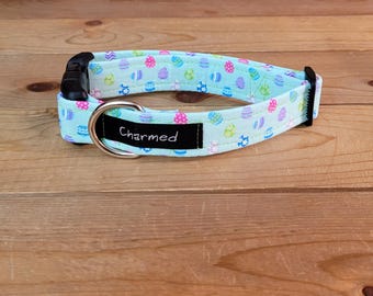 11"-22" Easter Dog Collar 1" Width, Pet Collar, Small, Medium, Large Collar, Easter, Spring Collar, Holiday Dog Collar, Side Release Buckle