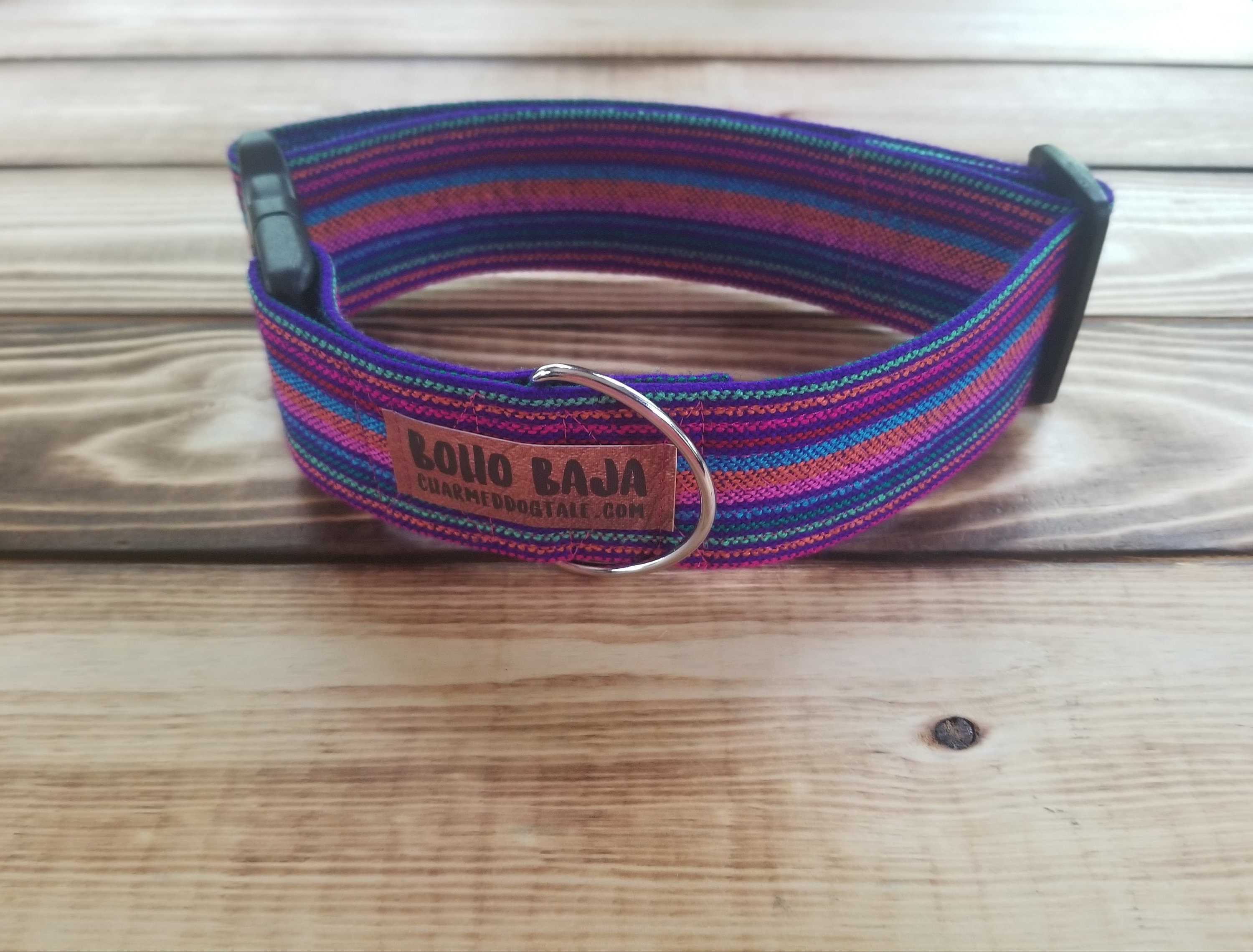 1629 Boho Baja WOVEN Dog Collar 2 Width, Pet Accessory, Woven Fabric