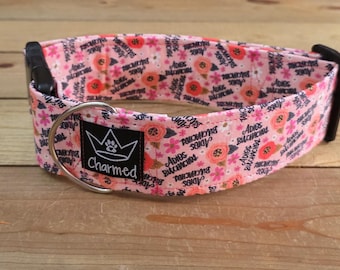 14"-28" Swear Dog Collar 2" Width, Medium, Large, XL, Swear Dog Collar, Naughty Collar, Funny, Explicit, Adios Bitchachos