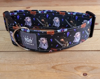14"-28" Dog Collar 2" Width, Pet Accessory, Fabric Collar, Pet Collar, Small, Medium, Large, Cartoon Collar, The Dark Crystal, Kira