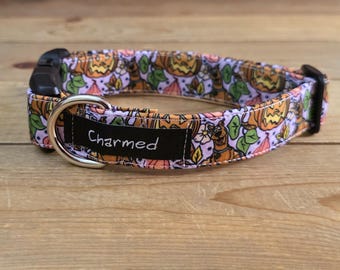 11"-22" Fall Dog Collar 1" Width, Pet Collar, Small, Medium, Large Dog Collar, Autumn Collar, Leaves, Seasonal Collar, Buckle Collar
