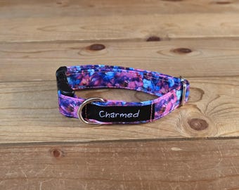 9"-18" Dog Collar 3/4" Width, Pet Collar, Small Dog Collar, Medium, Floral Collar, Flower Collar