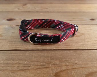 9"-18" Christmas Dog Collar 3/4" Width, Pet Collar, XS, Small, Medium, Dog Collar, Holiday Collar, Side Release Buckle, Santa, Lights, Tree