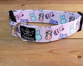 13"-26" Easter Dog Collar 1.5" Width, Pet Collar, Medium, Large Collar, XL, Easter, Spring Collar, Holiday Dog Collar, Side Release Buckle