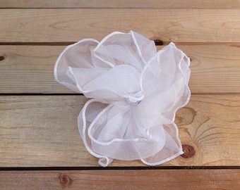 6" Tulle Flower, Hook and Loop Backing, Collar or Harness Flower, One Size Fits All, Dog Flower, Girly Flower, Pet Supplies