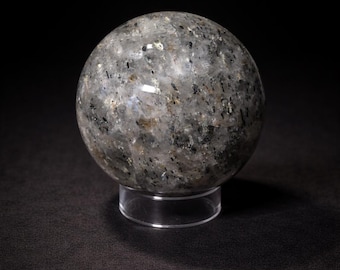 Clear Garden Quartz Sphere, 13oz, 62mm, Sphere Stand Included