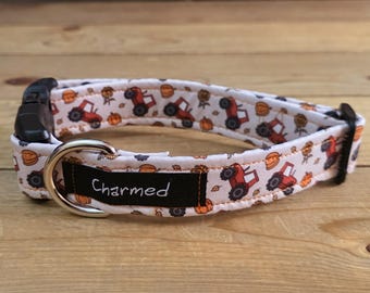 11"-22" Fall Dog Collar 1" Width, Pet Collar, Small, Medium, Large Dog Collar, Autumn Collar, Leaves, Seasonal Collar, Buckle Collar