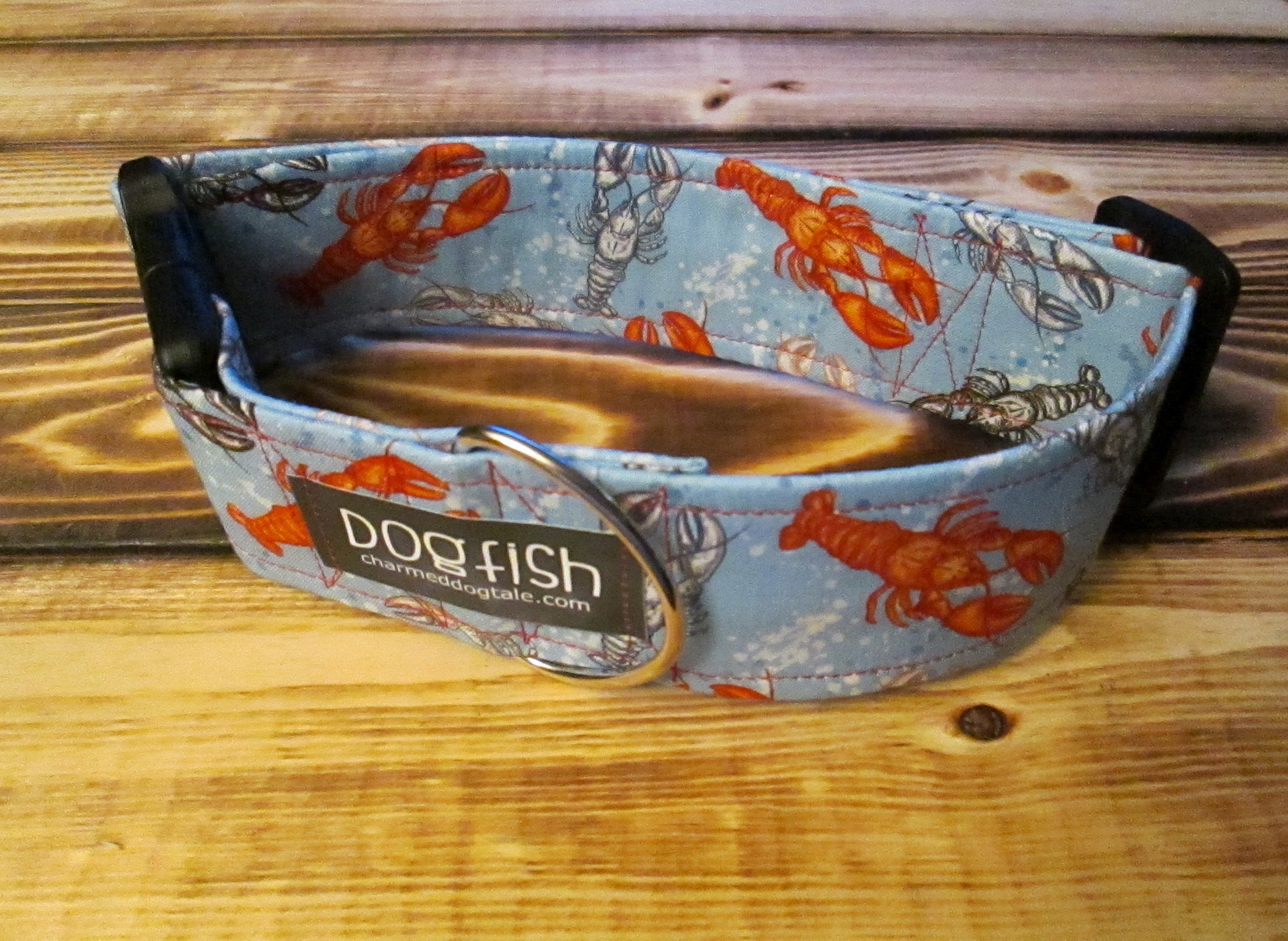 1528 Maine Lobster Collar 2 Width, Pet Accessory, Fabric Collar, Pet Collar, Xlarge, XL, Large