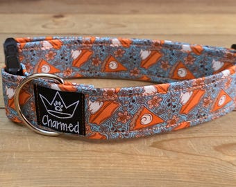 13"-26" Fall Dog Collar 1.5" Width, Pet Collar, Medium, Large, XL Dog Collar, Autumn Collar, Leaves, Seasonal Collar, Buckle Collar