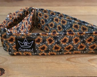 16"-29" Fall Martingale 2" Width, Pet Collar, Medium, Large, XL Dog Collar, Autumn Collar, Leaves, Seasonal Collar, Martingale Collar