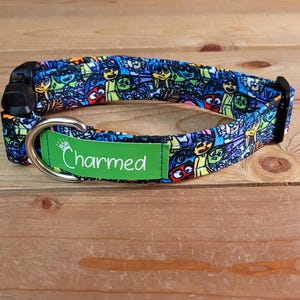 11"-22" Dog Collar 1" Width, Pet Collar, Small, Medium, Large Collar, Inside Out, Movie Dog Collar, Cartoon Collar