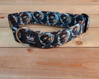 13"-27" Labyrinth Dog Collar 1.5" Width, Pet Collar, XL, Large, Medium, Pet Supplies, Movie Collar, Jaret, Hoggle, Goblin King