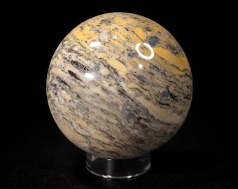 Huge Zebra Jasper Sphere, 2lb 11oz, 93mm, Sphere Stand Included