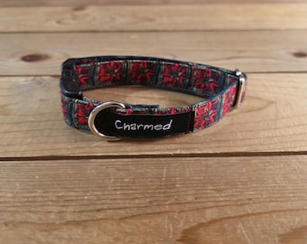 9"-18" Christmas Dog Collar 3/4" Width, Pet Collar, XS, Small, Medium, Dog Collar, Holiday Collar, Side Release Buckle, Santa, Lights, Tree