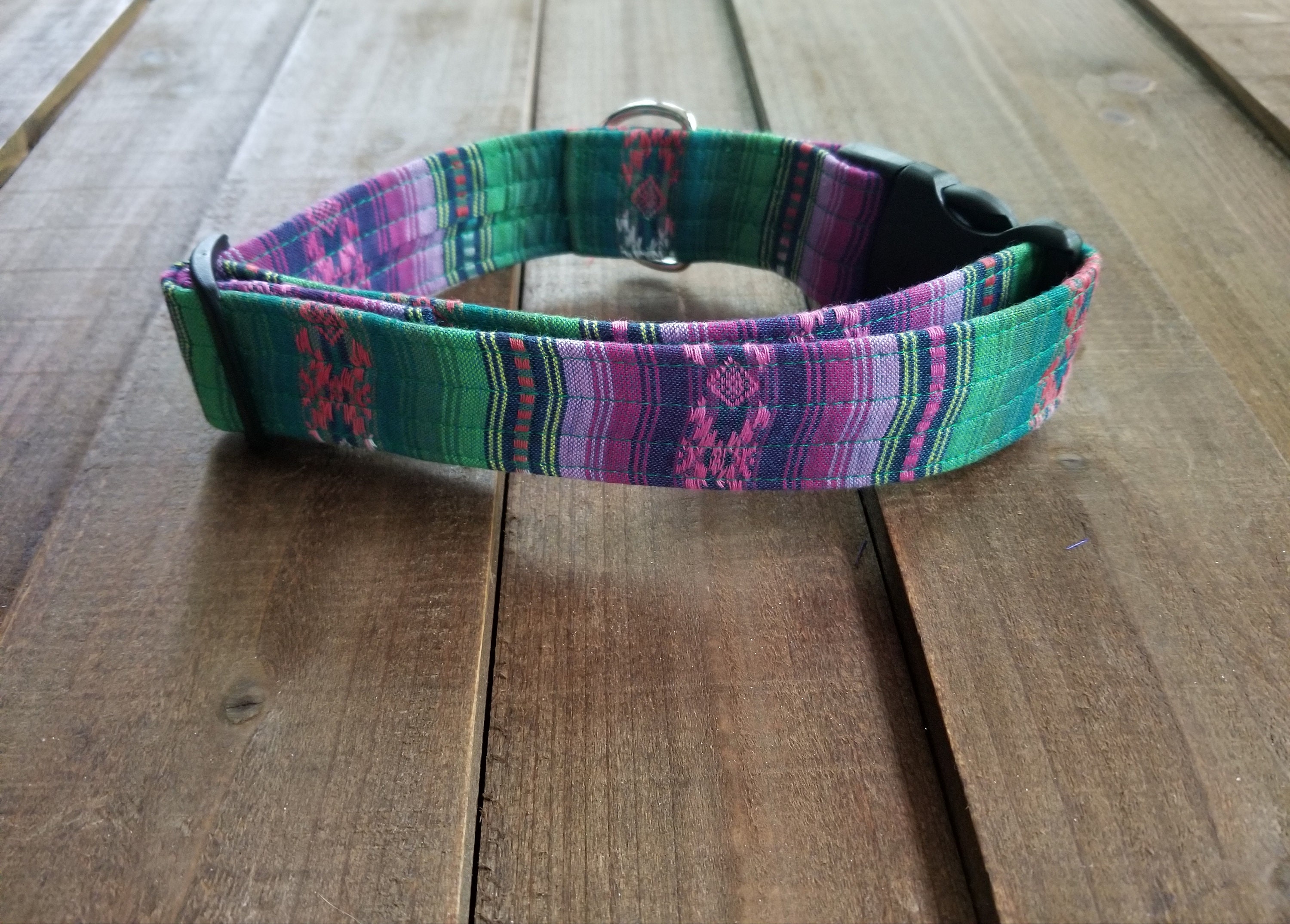 1426 Boho Baja WOVEN Dog Collar 1.5 Width, Pet Accessory, Woven Fabric