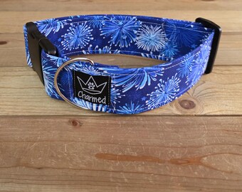 14"-28" Dog Collar 2" Width, Pet Collar, Large Dog Collar, Medium Collar, XL, 4th of July, Patriotic, Red White & Blue Collar, Holiday