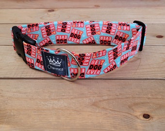 13"-26" Best Dog Ever Collar 1.5" Width, Small, Medium, Large, XL, Pet Supplies, Swear Dog Collar, Explicit, Naughty Dog