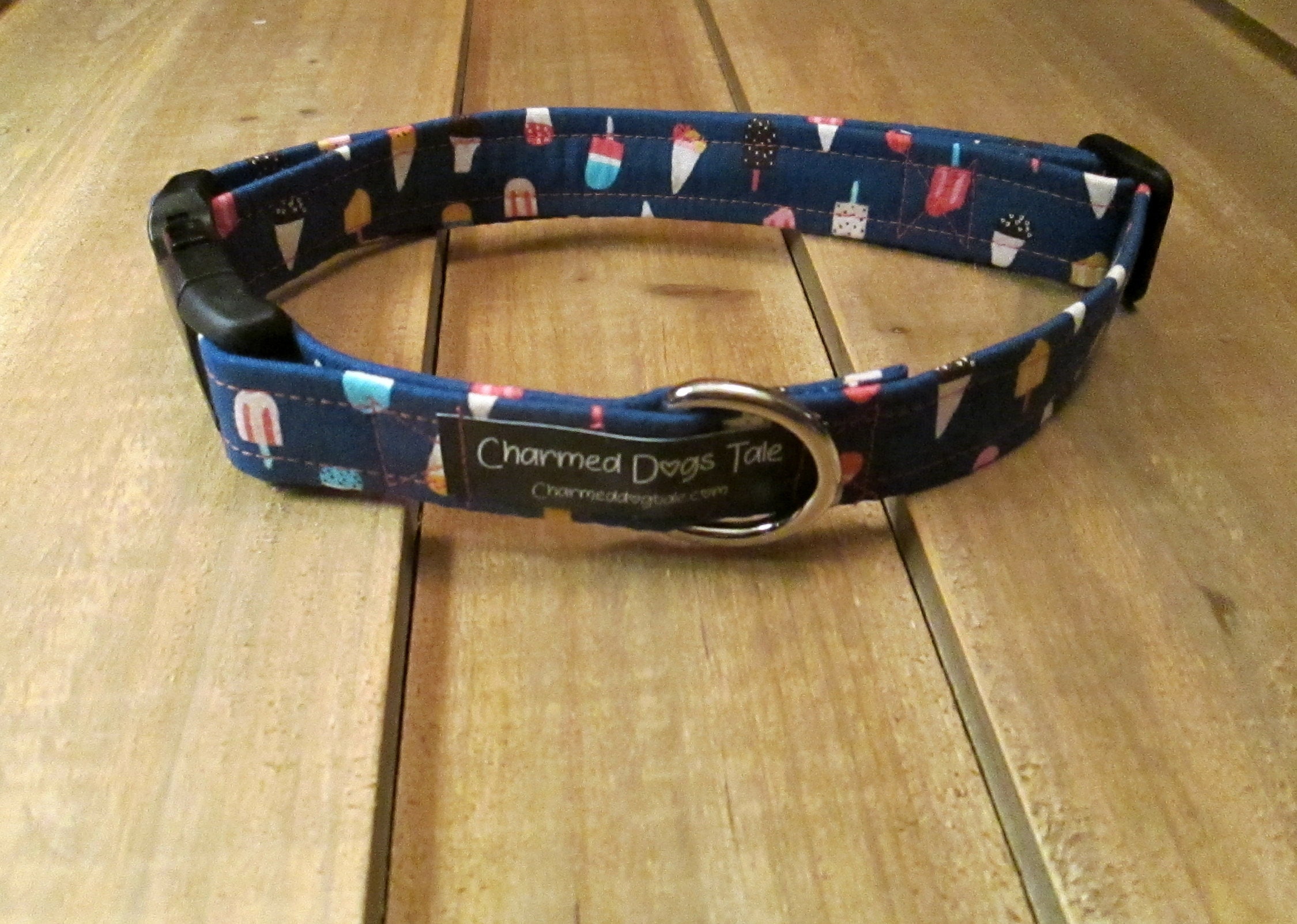 1426 Pupsicle Pet Collar 1 Width, Fun Dog Collar, Fabric Collar, Pet