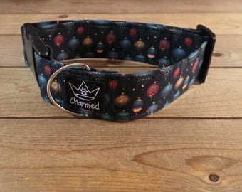 14"-28" Christmas Dog Collar 2" Width, Pet Collar, Small, Medium, Large Dog Collar, XL, Holiday Collar, Side Release Buckle, Santa, Lights