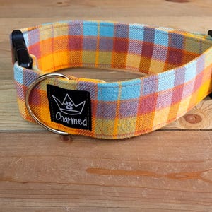 14"-28" Fido's Flannel Dog Collar 2" Width, Pet Collar, Small, Medium, Large, XL, Dog Collar, Mammoth Flannel, Warm Collar, Plaid