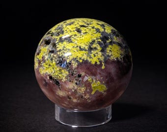Peach Blossom Tourmaline Sphere, 15oz, 67mm, Sphere Stand Included