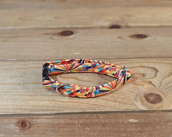 5.5"-10" Dog Collar 3/8" Width, Pet Collar, XS, Small, Cat, Tiny Dog Collar, Kittens, Teacup, Geometric Collar